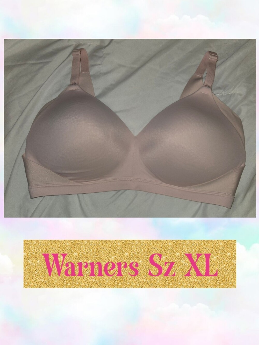 Warner's Light Pink Wireless Comfort Bra - XL